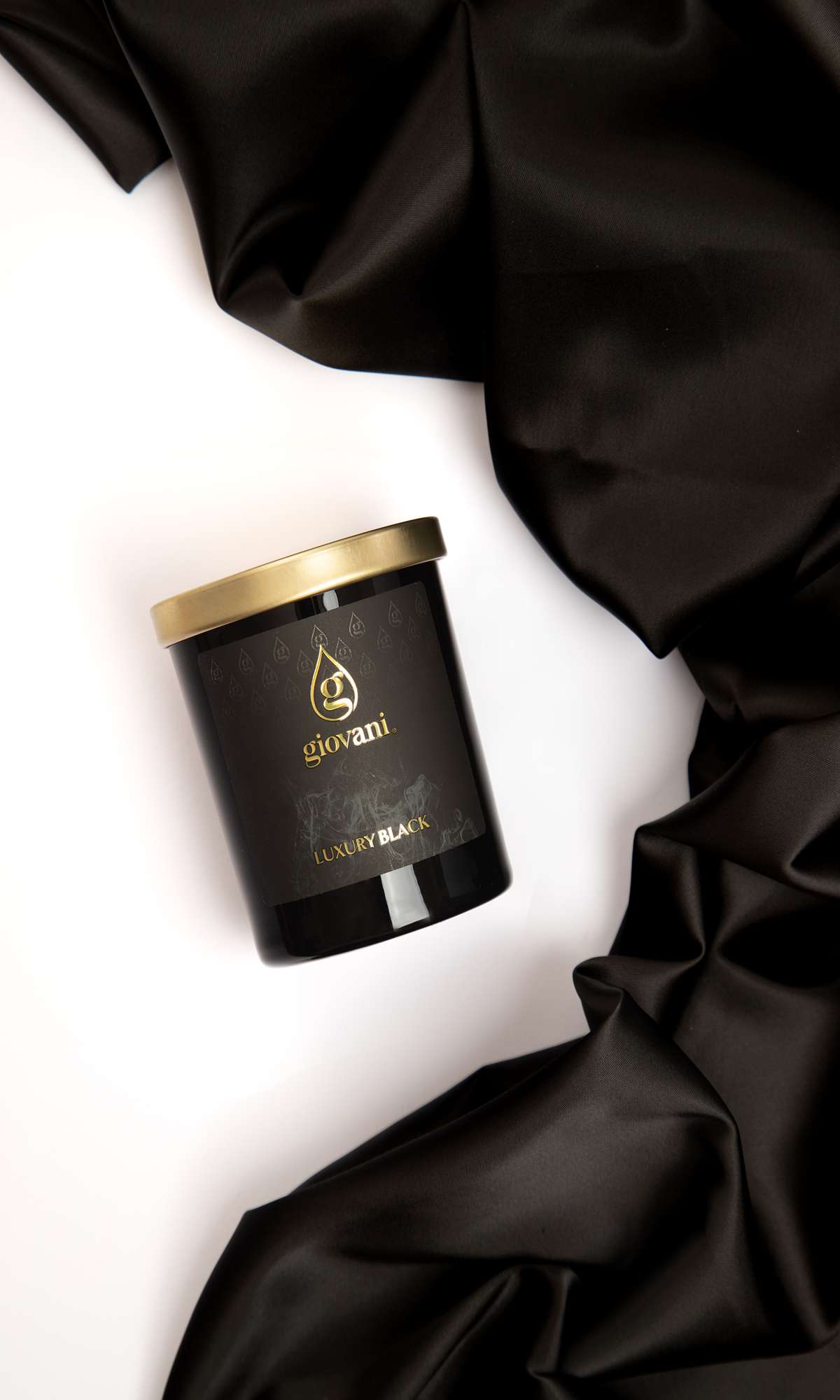 Luxury Black Giovani Świeca zapachowa z drewnianym knotem